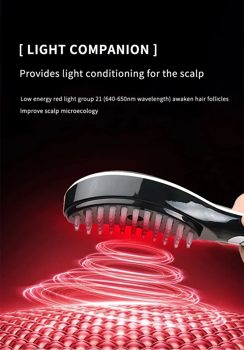 Oplexia™ Dual LED Red & Blue Light Therapy Hair Comb - Image 12