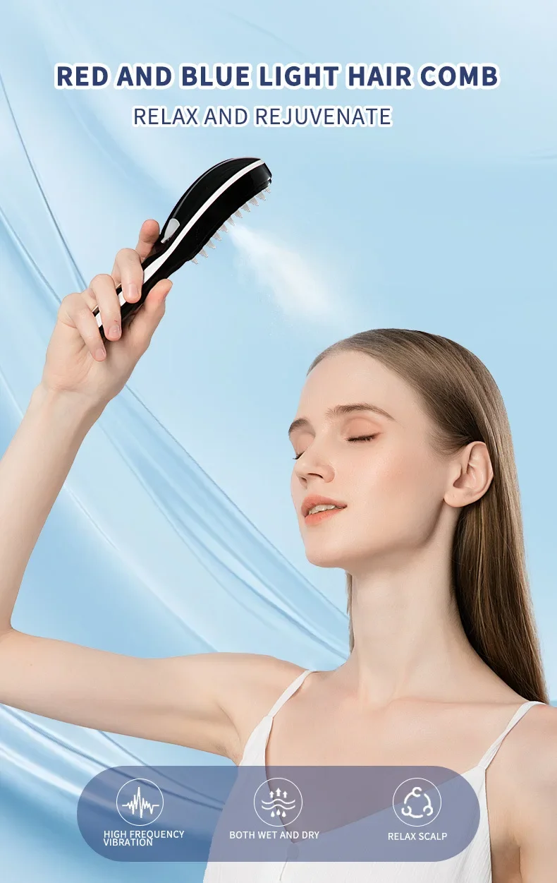 Oplexia™ Dual LED Red & Blue Light Therapy Hair Comb